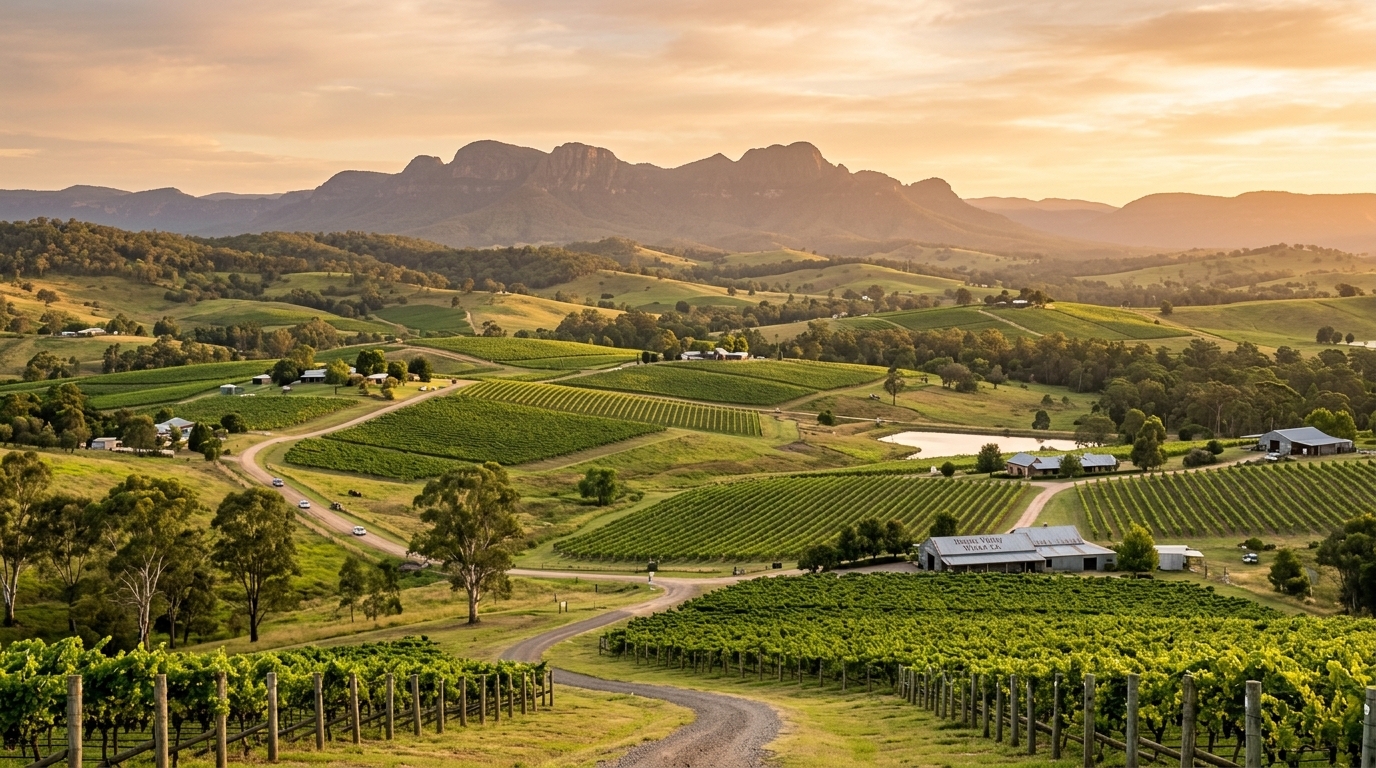 Hunter Valley Vineyards & Rolling Hills