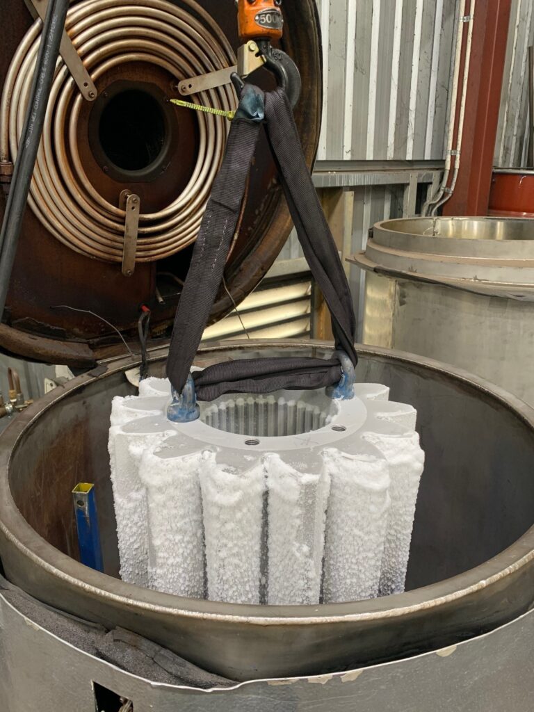 Cryogenically frozen gear
