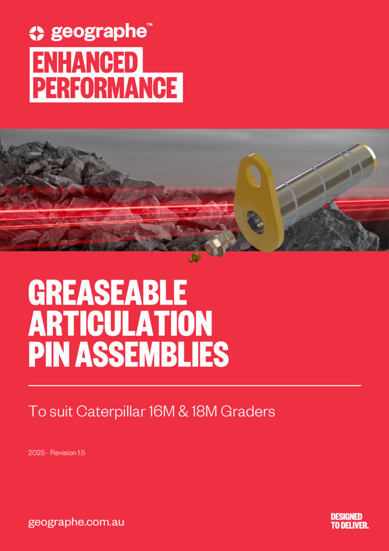 Greaseable Articulation Pin Assemblies to suit 16M 18M Caterpillar Graders